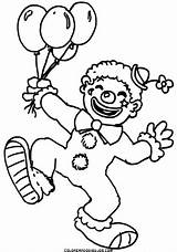 Payaso Globos Payasos Niños Circo sketch template