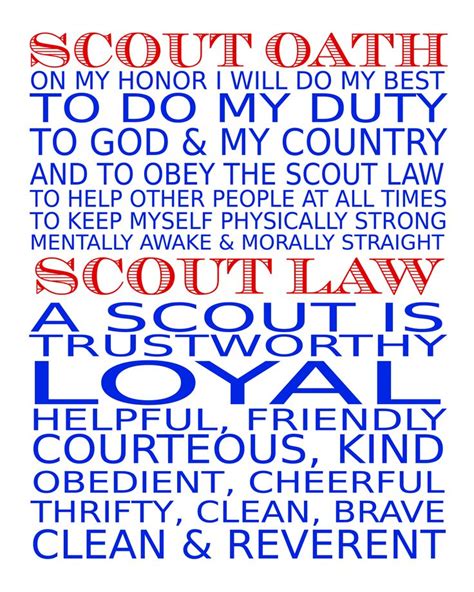 scout oath  law chief mom officer