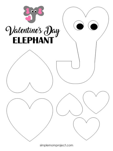 adorable valentines day elephant black white