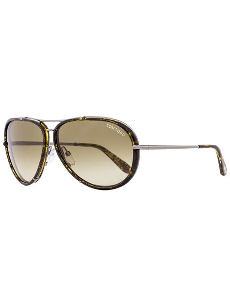 tom ford aviator sunglasses tf109 cyrille 14p ruthentium brown horn