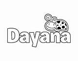 Dayana sketch template