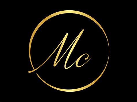 initial mc letter logo design template graphic  rana hamid creative