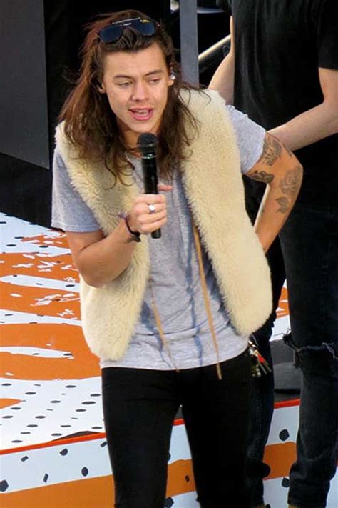 Harry Styles Wears An Eye Catching Saint Laurent Sheepskin