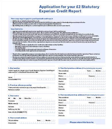 credit report templates  word  docs