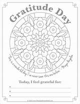 Gratitude Activities Mandala sketch template