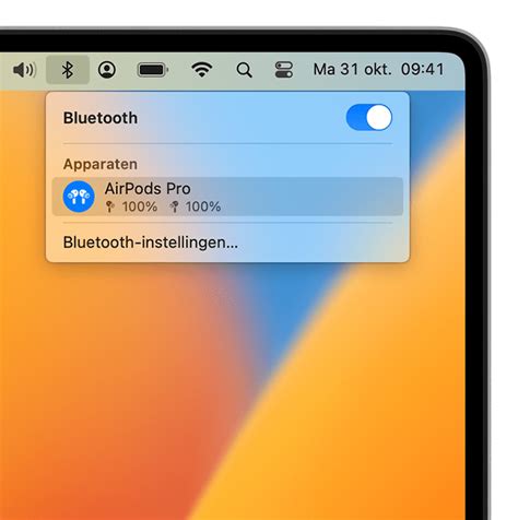 airpods configureren met uw mac en andere bluetooth apparaten apple support nl