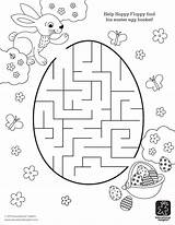 Easter Kids Pages Coloring Printables Worksheets Maze Printable Activities Activity sketch template