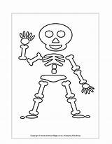 Skeleton Coloring Pages Drawing Kids Simple Body Colouring Parts Printable Preschool Easy Halloween Print Drawings Colour Template Cut Pdf Activity sketch template