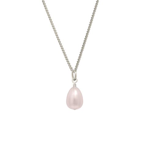 pink freshwater pearl pendant pearl jewelry biba rose