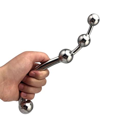 Male Stainless Steel Metal Anal Butt Plug Beads G Spot