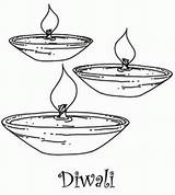 Diwali Colouring Pages Coloring Festival sketch template