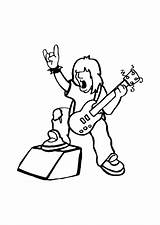 Rock Coloring Star Rockstar Drawing Stars Pages Singer Music Drawings Printable Edupics sketch template