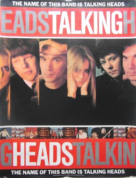1982 Talking Heads Promotional Poster For The Album The Name Of The