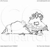 Caveman Cartoon Chiseling Boulder Toonaday Royalty Outline Illustration Rf Clip 2021 sketch template