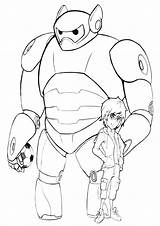 Baymax Coloring Pages Cartoon sketch template