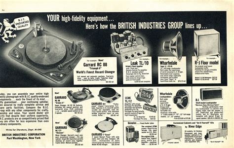 retro vintage modern  fi  british industries group lineup ad