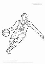Nba Steph Howtodraw Coloringpages Howto Nbaplayoffs Harden Drawitcute1 Fanart Zapisano sketch template