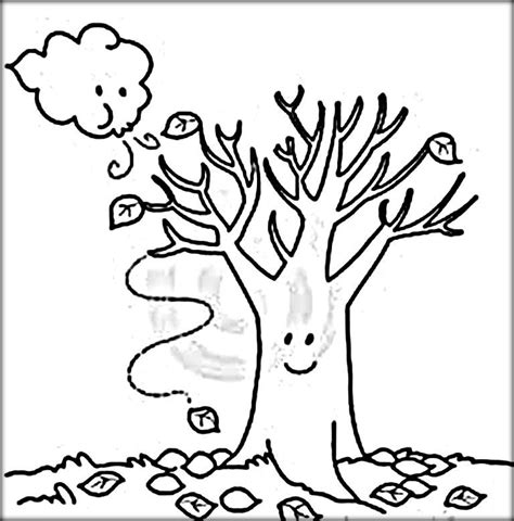 bare tree coloring pages printable nature coloring pages fall