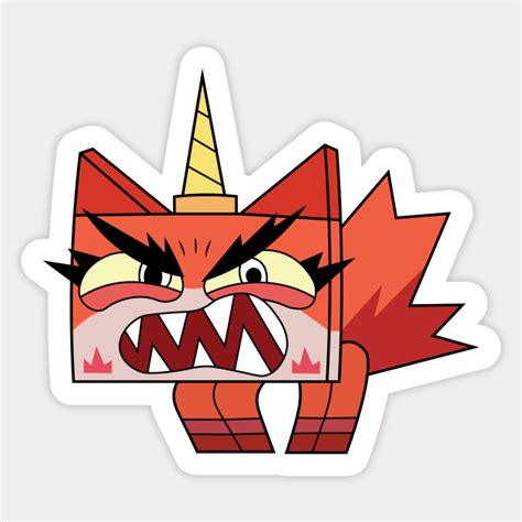 angry unikitty unikitty sticker teepublic