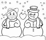 Coloring Snowman Christmas Pages Popular sketch template