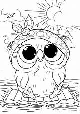 Coloring Pages Owl Printable Print Animal Easy Sheets Cute Book Kids Choose Board sketch template