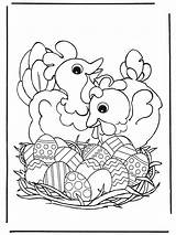 Easter Coloring Eggs Chicken Pages Colouring Hens Eastern Crafts Advertisement sketch template
