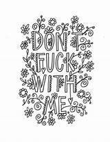 Adult Rude Sheets Swear Mess Sentiments Swearing Auswählen Designkids Colorings Zitate sketch template