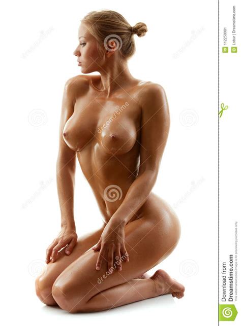 Nude Body Of The Beautiful Fitness Girl Stock Image