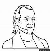Polk James Coloring Pages Online President Presidents Thecolor sketch template