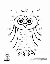 Owl Dot Alphabet Worksheets Printable Cartoon Dots Connect Drawing Printables Kids Easy Print Woojr Coloring Halloween Pages Activities Draw Animal sketch template
