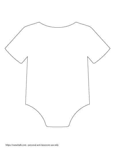 printable baby onesie outline templates baby onesie template