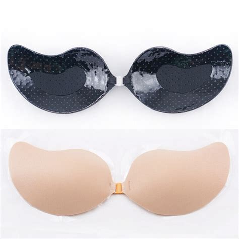 women s sexy deep v stealth lady strapless bra safety silicone push up