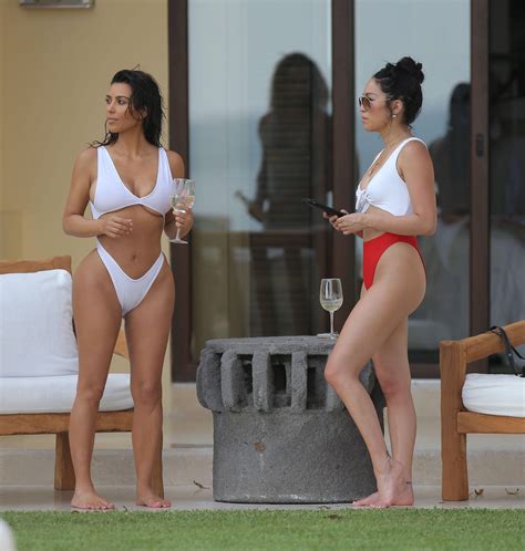kim kardashian wet shirt bikini on a beach in mexico 12 celebrity