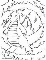 Dragonite Coloring Pokemon Para Colorir sketch template