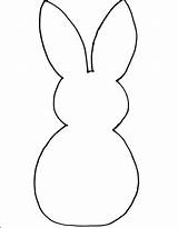 Bunny Easter Outline Template Clipart Crafts Simple Bunnies Templates Rabbit Outlines Baby Easy Printable Craft Printables Kids Happy Clip Påsk sketch template