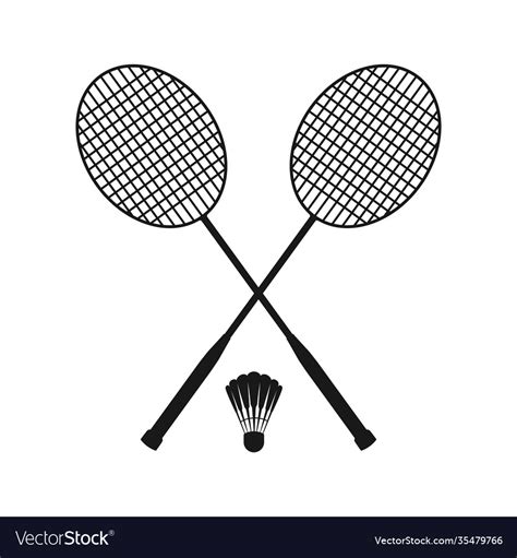 badminton racket  shuttlecock logo