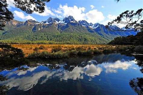 Mirror Lakes South Island New Zealand By Ralph De