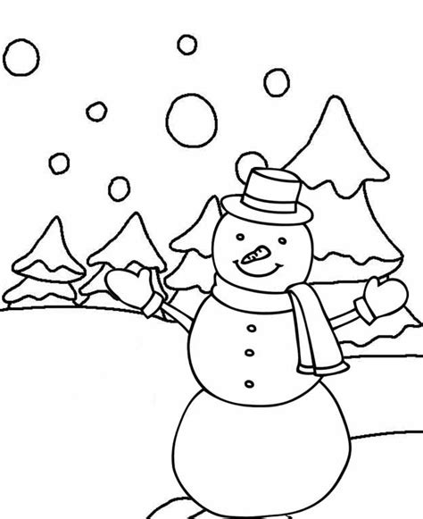 happy snowman  winter coloring page mitraland