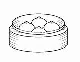 Buns Pork Coloring Pages Food Coloringcrew sketch template