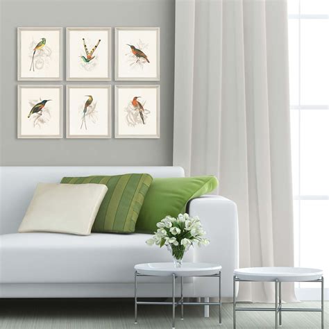 hummingbirds framed wall art set      fine home lamps
