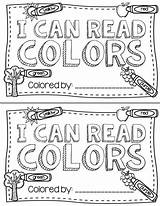 Printable Color Book Kindergarten Books Colors Words Reading Word Kids Preschool Freebie Guided Use Coloring Beginning Laura Year Language Great sketch template