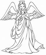 Pages Coloring Angels Angel Print Girls Colouring Printable Adults Kids Adult sketch template