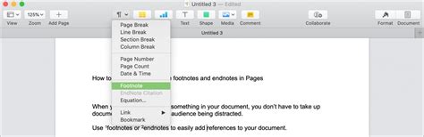create  customize footnotes  endnotes  pages