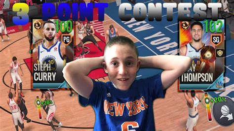 point contest  curry   klay thompson nba  mobile  youtube