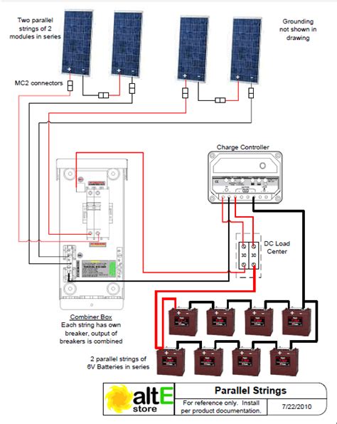 wiring diagram  solar panels  series