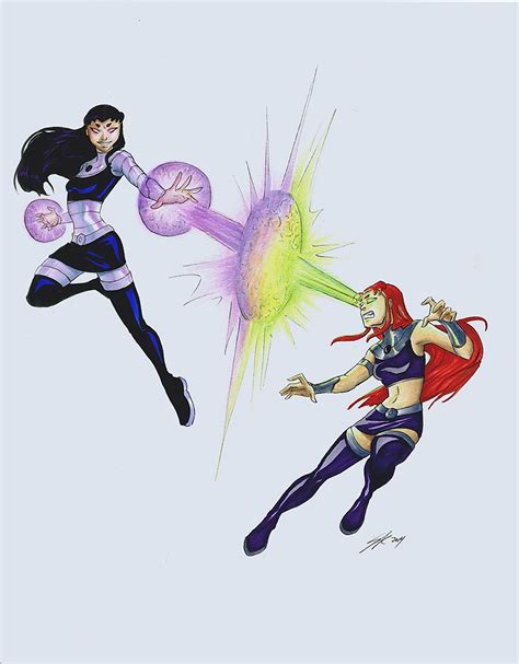 Starfire And Blackfire By Rice Claire On Deviantart