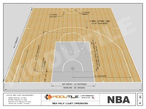 basketball  court dimensions drawings modutile