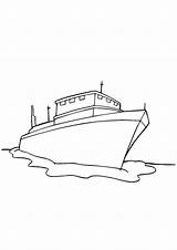 Coloring Pages Cargo Ships Ship sketch template