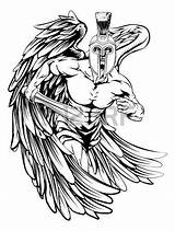 Warrior Angel Coloring Drawings 450px 36kb sketch template