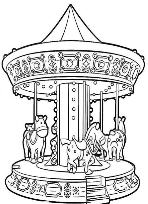 carousels carnival coloring pages coloring pictures cute coloring
